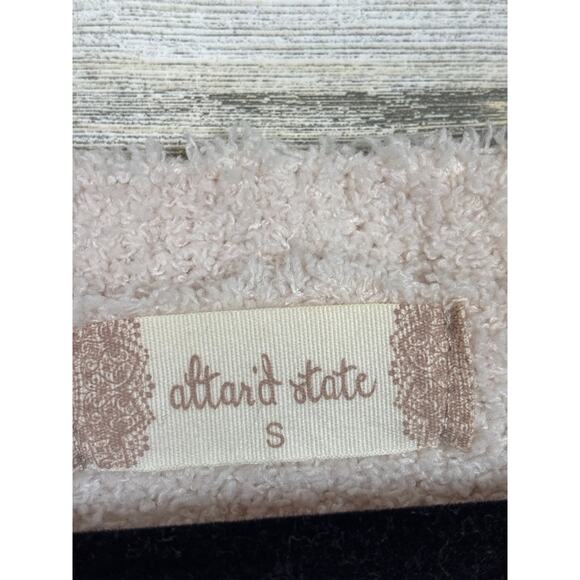 Altar’d State Women's Small Cream Boho Striped Crew Neck Pullover Sweater - Picture 3 of 4